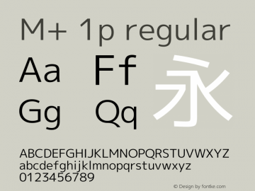 M+ 1p regular 图片样张