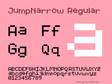 JumpNarrow Regular 1.0图片样张