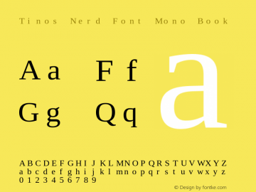 Tinos Nerd Font Complete Mono Version 1.23;Nerd Fonts 2.1.0图片样张