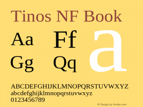 Tinos Nerd Font Complete Windows Compatible Version 1.23;Nerd Fonts 2.1.0图片样张