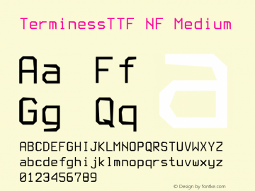 Terminess (TTF) Nerd Font Complete Mono Windows Compatible Version 4.40.1;Nerd Fonts 2.1.0图片样张