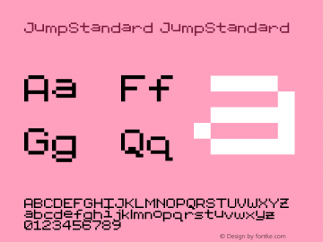 JumpStandard JumpStandard 1.0 Font Sample