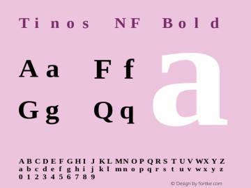 Tinos Bold Nerd Font Complete Mono Windows Compatible Version 1.23;Nerd Fonts 2.1.0图片样张