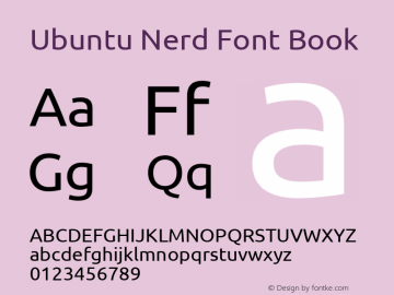 Ubuntu Nerd Font Complete Version 0.83;Nerd Fonts 2.1.0图片样张