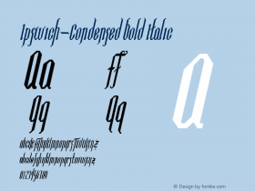 Ipswich-Condensed Bold Italic 1.0/1995: 2.0/2001 Font Sample