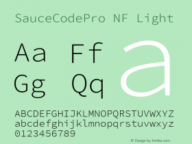 Sauce Code Pro Light Nerd Font Complete Mono Windows Compatible Version 2.030;PS 1.000;hotconv 16.6.51;makeotf.lib2.5.65220;Nerd Fonts 2.1.0图片样张