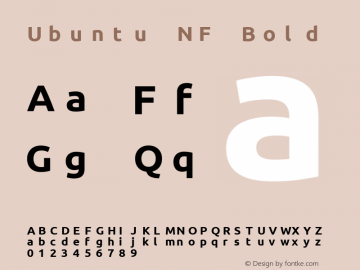 Ubuntu Bold Nerd Font Complete Mono Windows Compatible Version 0.83;Nerd Fonts 2.1.0图片样张