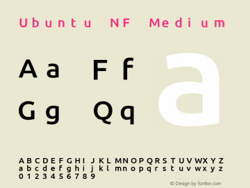 Ubuntu Medium Nerd Font Complete Mono Windows Compatible Version 0.83;Nerd Fonts 2.1.0图片样张