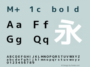 M+ 1c bold 图片样张