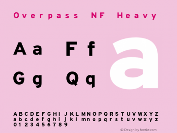 Overpass Heavy Nerd Font Complete Mono Windows Compatible Version 003.000;Nerd Fonts 2.1.0图片样张