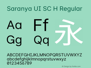 Saranya UI SC H Regular 图片样张