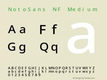 Noto Sans Medium Nerd Font Complete Mono Windows Compatible Version 2.000;GOOG;noto-source:20170915:90ef993387c0; ttfautohint (v1.7);Nerd Fonts 2.1.0图片样张