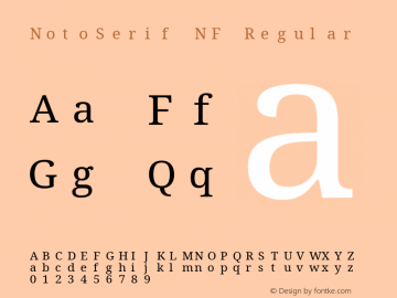 Noto Serif Regular Nerd Font Complete Mono Windows Compatible Version 2.000;GOOG;noto-source:20170915:90ef993387c0; ttfautohint (v1.7);Nerd Fonts 2.1.0图片样张