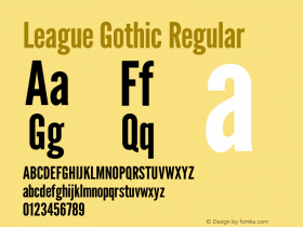 League Gothic Regular Version 2.001图片样张