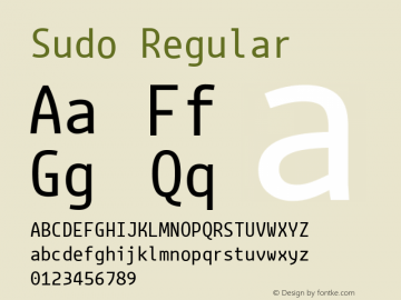 Sudo Regular Version 0.062图片样张