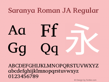 Saranya Roman JA Regular 图片样张