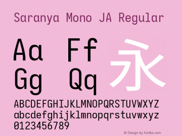 Saranya Mono JA Regular 图片样张