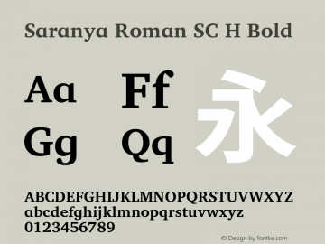 Saranya Roman SC H Bold 图片样张