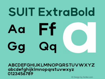 SUIT ExtraBold Version 1.008图片样张