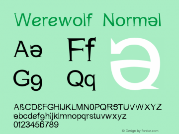 Werewolf Normal Version 1.0; 2003; initial release图片样张
