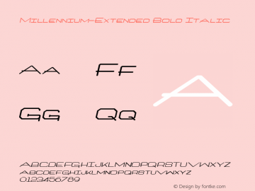 Millennium-Extended Bold Italic 1.0/1995: 2.0/2001图片样张