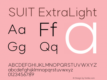 SUIT ExtraLight Version 1.009图片样张