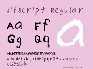JifScript Regular Version 1.0图片样张