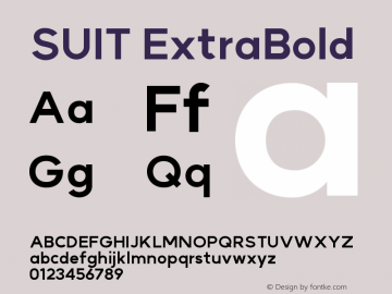 SUIT ExtraBold Version 1.009图片样张