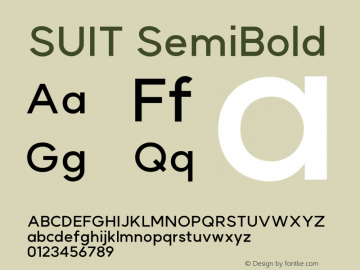 SUIT SemiBold Version 1.009;FEAKit 1.0图片样张