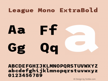 League Mono ExtraBold Version 2.300;RELEASE图片样张