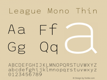 League Mono Thin Version 2.300;RELEASE图片样张