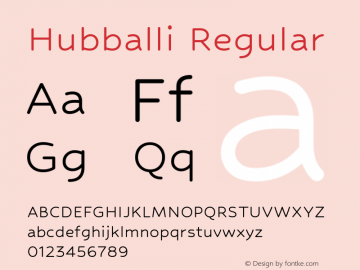 Hubballi Regular Version 1.000; ttfautohint (v1.8.3)图片样张