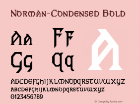 Norman-Condensed Bold 1.0/1995: 2.0/2001 Font Sample