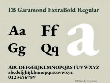 EB Garamond ExtraBold Version 1.000图片样张