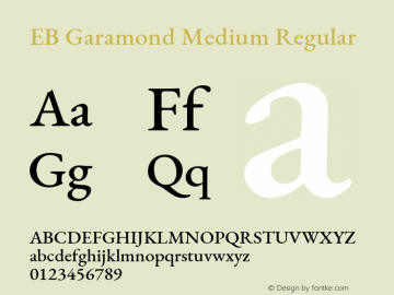 EB Garamond Medium Version 1.000图片样张