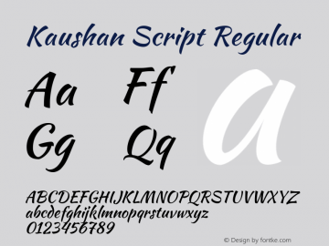 Kaushan Script Version 1.002图片样张