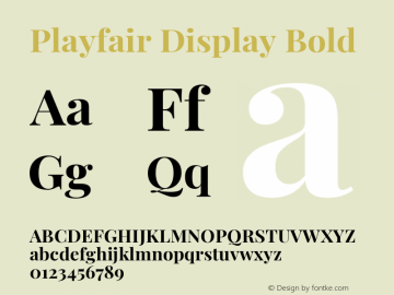 Playfair Display Bold Version 1.200; ttfautohint (v1.6)图片样张