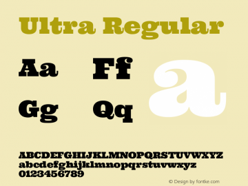 Ultra Regular Version 1.001图片样张