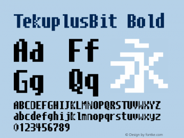 TekuplusBit Bold Version 2022.0222图片样张