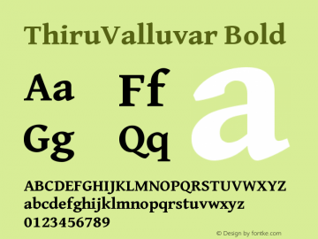 ThiruValluvar Bold Version 0.703 dev-23bff7图片样张