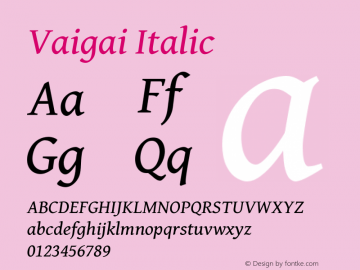 Vaigai Italic Version 0.703 dev-23bff7图片样张
