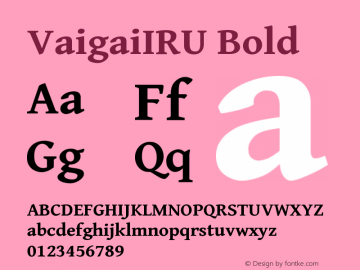 VaigaiIRU Bold Version 0.703 dev-23bff7图片样张