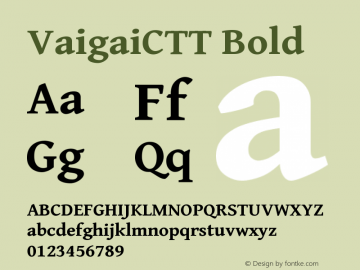 VaigaiCTT Bold Version 0.703 dev-23bff7图片样张