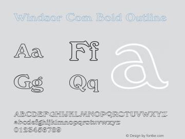 Windsor Com Bold Outline Version 1.01图片样张