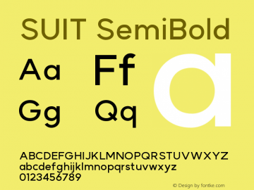 SUIT SemiBold Version 1.100图片样张