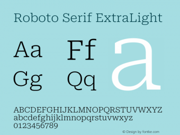 Roboto Serif ExtraLight Version 1.004图片样张