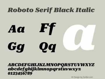 Roboto Serif Black Italic Version 1.004图片样张