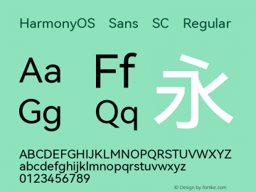 HarmonyOS Sans SC Version 1.0图片样张