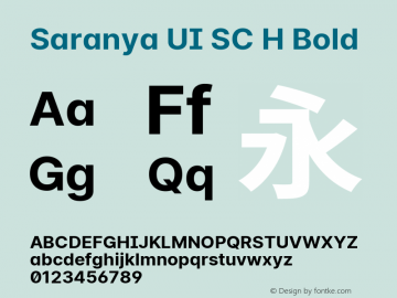 Saranya UI SC H Bold 图片样张