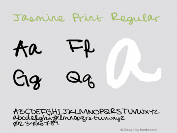 Jasmine Print Regular Lanier My Font Tool for Tablet PC 1.0图片样张